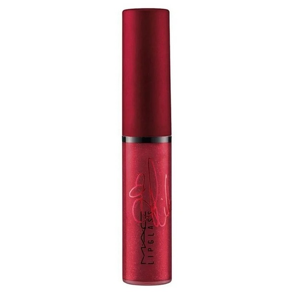 MAC Lipglass Viva Glam Rihanna Red Metallic Frost Finish Lip Gloss New In Box - Picture 2 of 6